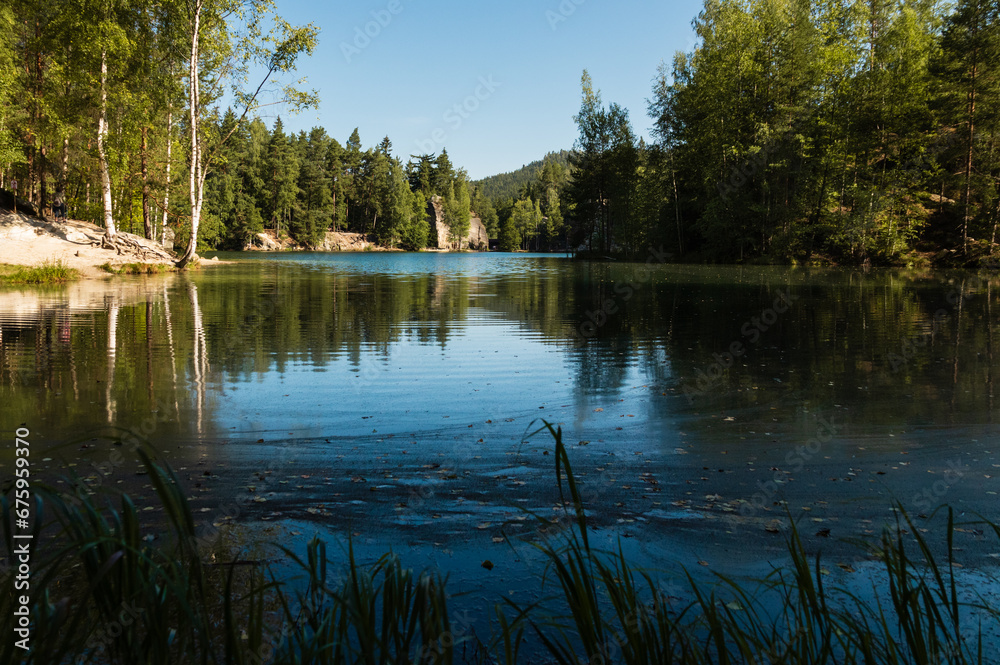 Obraz premium The Crystal Sand Quarry in Adrspach Rocks, Czech Republic