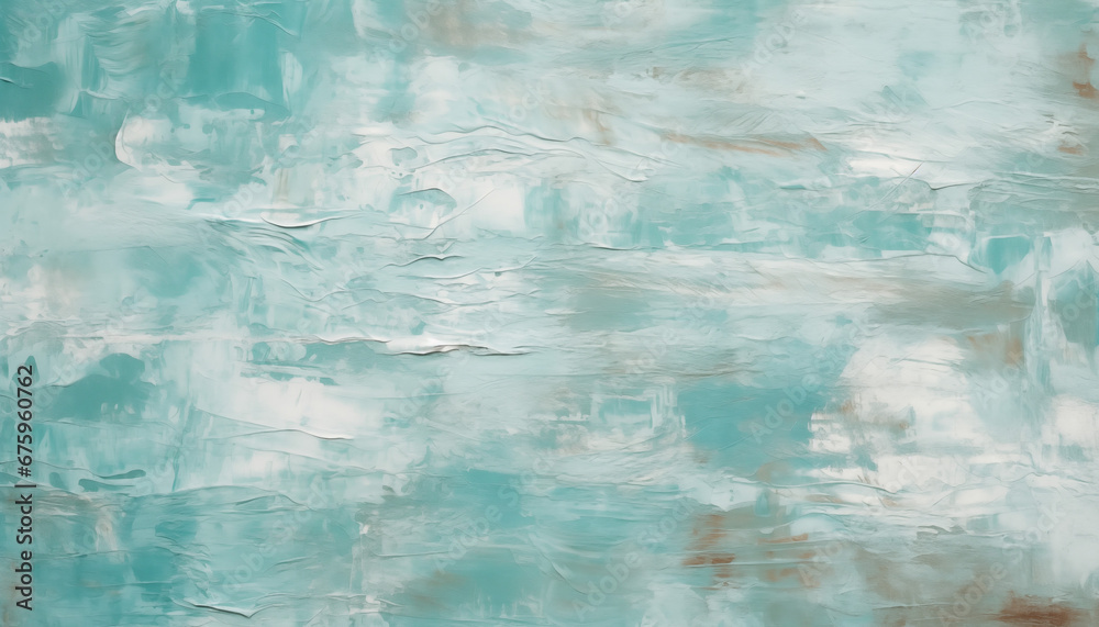 Closeup of abstract rough colorful Turquoise gray brown colors art painting texture background wallpaper. AI generated Closeup of abstract rough colorful Turquoise gray brown colors art painting texture background wallpaper. AI generated