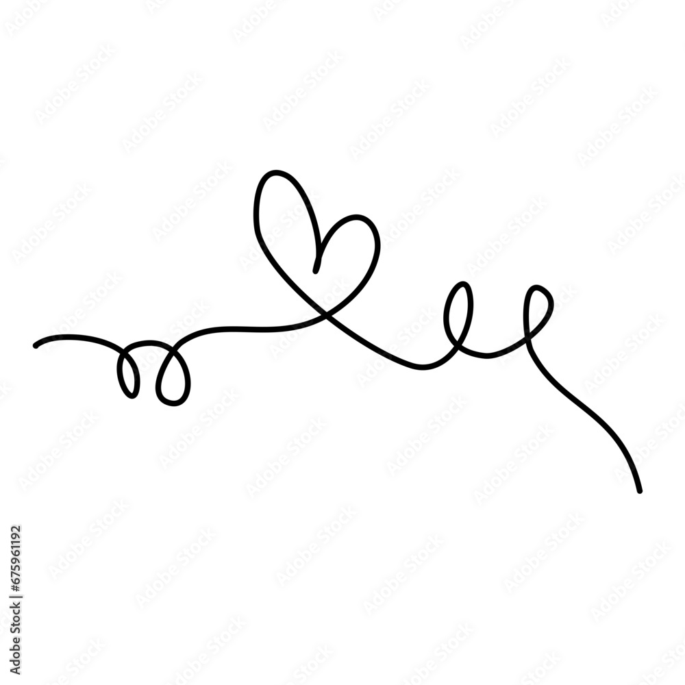 Heart Continuous line art drawing Heart Continuous line art drawing