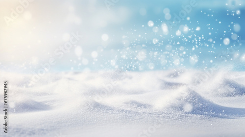 Snow, Winter Wonderland Christmas Background - Serene Nature Sparkle