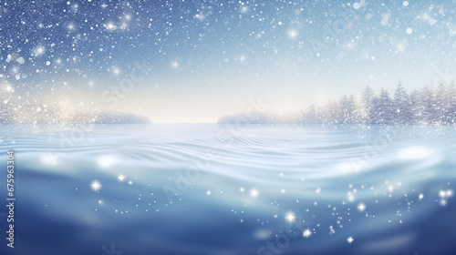 Snow, Winter Wonderland Christmas Background - Serene Nature Sparkle © Spear