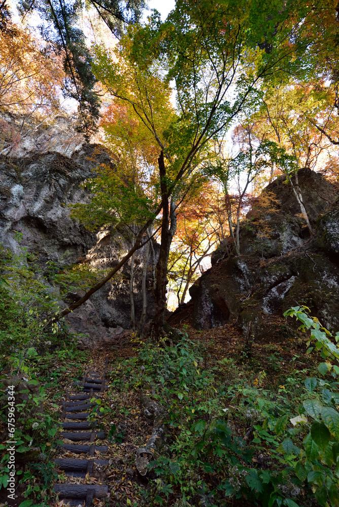 Climbing  Mount Iwabitsu, Gunma, Japan