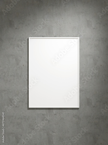 Photo frame mockup hanging on the wall