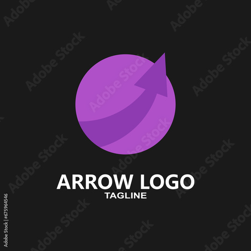 Arrow direction logo. Arrow Icon. Can be used for Business, Sports and Technology Logos. Flat Vector Logo Design Template Elements.
