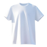 Mock up white T-shirt die-cut no background fashion