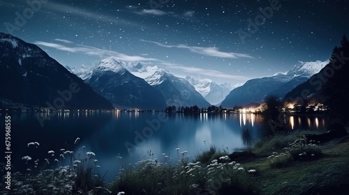 Serene Mountain Silhouettes: Versatility Under the Night Sky's Beauty