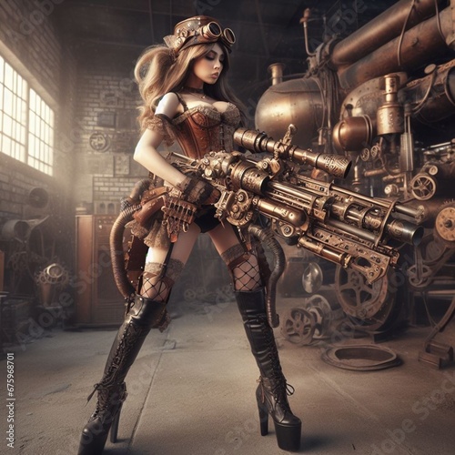 Steampunk Characters Doing Steampunk Things