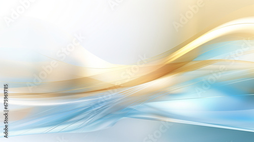 青と金の美しい曲線 ビジネス背景イラスト