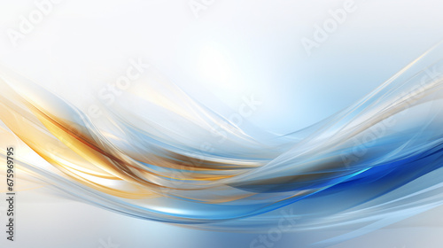 青と金の美しい曲線 ビジネス背景イラスト