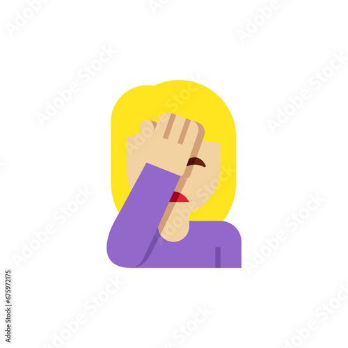 Woman Facepalming Medium-Light 