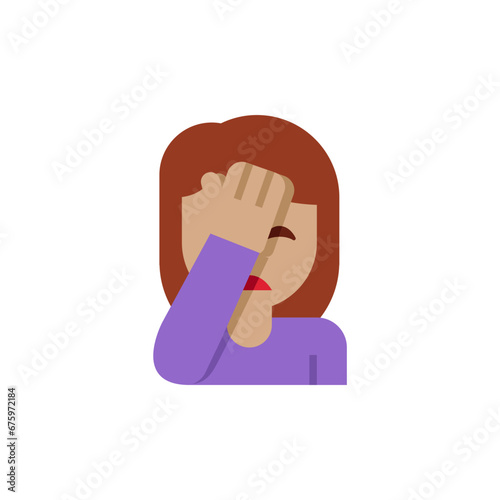 Woman Facepalming Medium-Skin