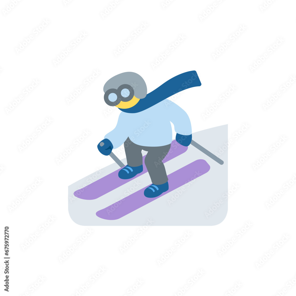 Naklejka premium Skier