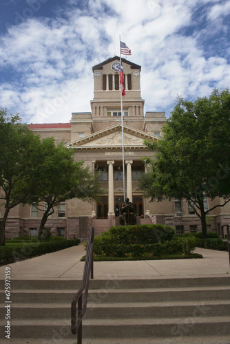 Historic Navarro County Courthouse Located in Downtown Corsicana Texas photo