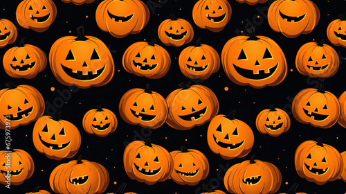 Halloween Jack-o'-Lantern on a Spooky Background, Perfect for Festive Seasonal Stock Designs.