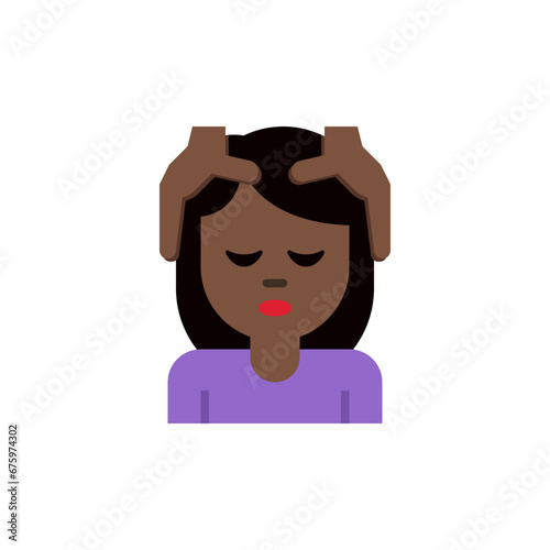 Woman Getting Massage Dark-Skin