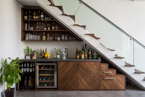 transform a space under the stair case to the mini home