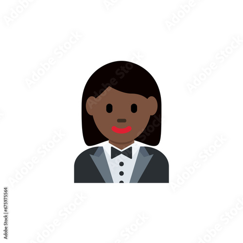 Woman in Tuxedo Dark-Skin