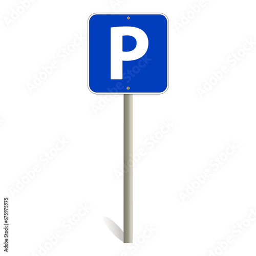 road sign board parking. vector illustration. on a white background. Parking Area Vector illustration.