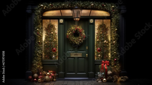 Christmas Decoration on the Door