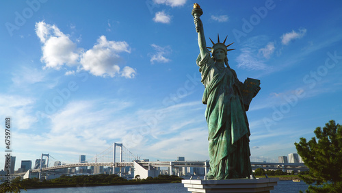 Statue of Liberty Replica, Odaiba, Tokyo Japan photo