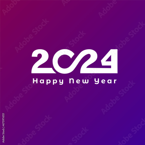 Vector happy new year 2024 celebration banner 