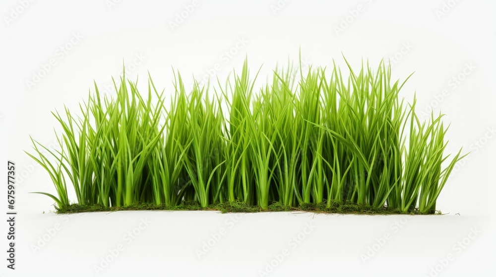 Isolated green grass on a white background Isolated green grass on a white background