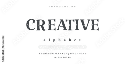 CREATIVE Modern minimal abstract alphabet fonts. Typography technology, electronic, movie, digital, music, future, logo creative font. vector illustration