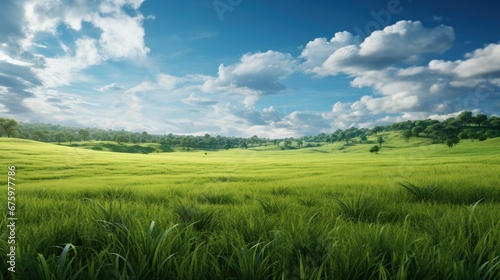 Artwork of a grassy summer field