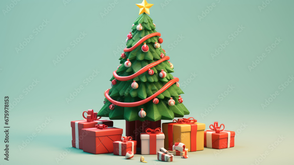 christmas tree with gifts christmas tree with gifts