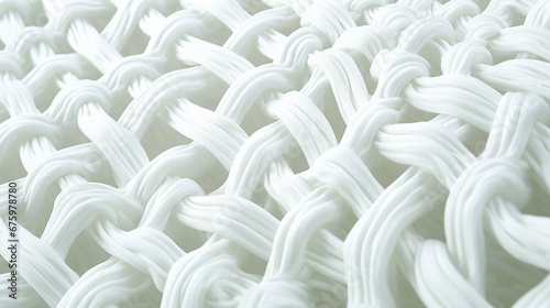Microscopic Textures: Close-Up of Detailed WHITE Fabric Textile, 