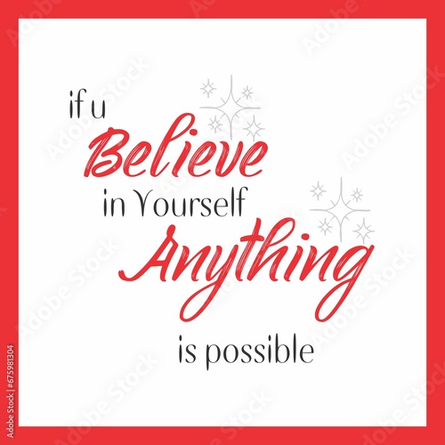 Fotografi quotes for wall, if u believe in yourself , anything is possible, wall art, wall
