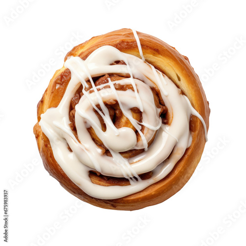Cinnamon Roll Isolated on a transparent Background
