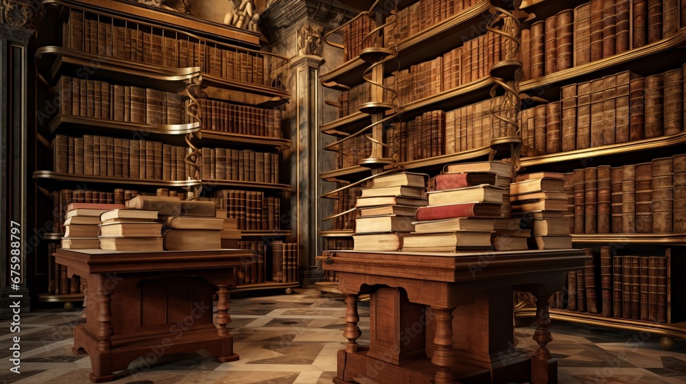 Ancient Manuscripts and Dusty Tomes in a Historic Library Chronicles Knowledge and Literary Wisdom Ancient Manuscripts and Dusty Tomes in a Historic Library Chronicles Knowledge and Literary Wisdom