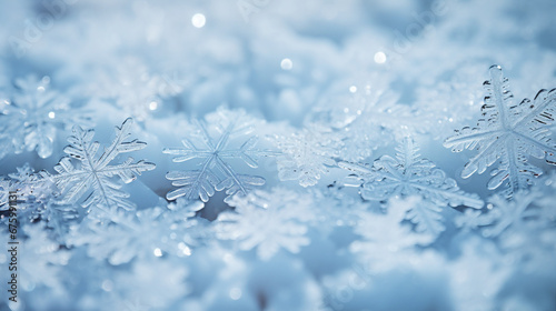 Snowflake Winter Background with Glittering Silver Icy Texture for Festive Seasonal Designs
