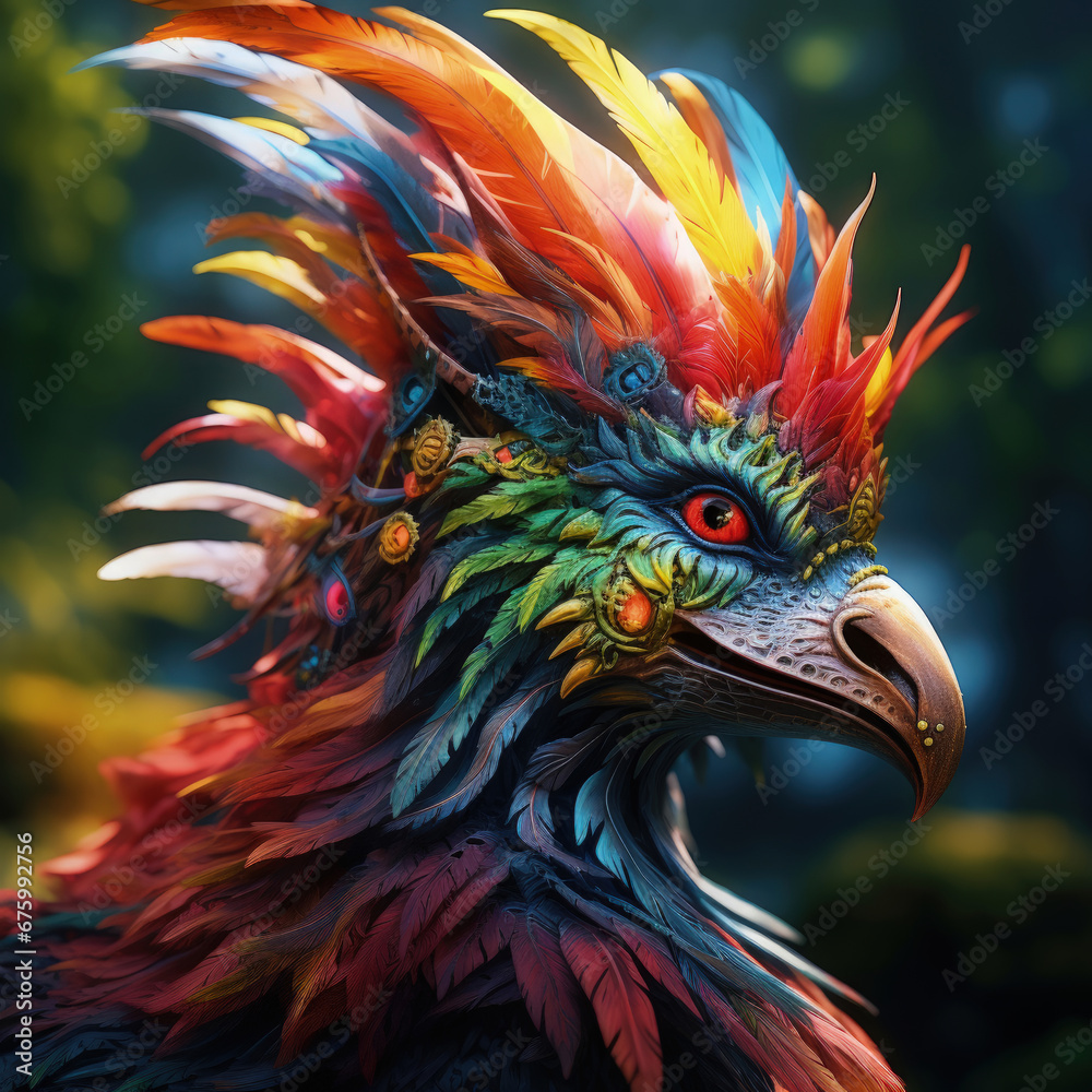 Mystical Creature: A Colorful Stunning Mythical Animal, Ideal for Screensavers and Desktop Backgrounds