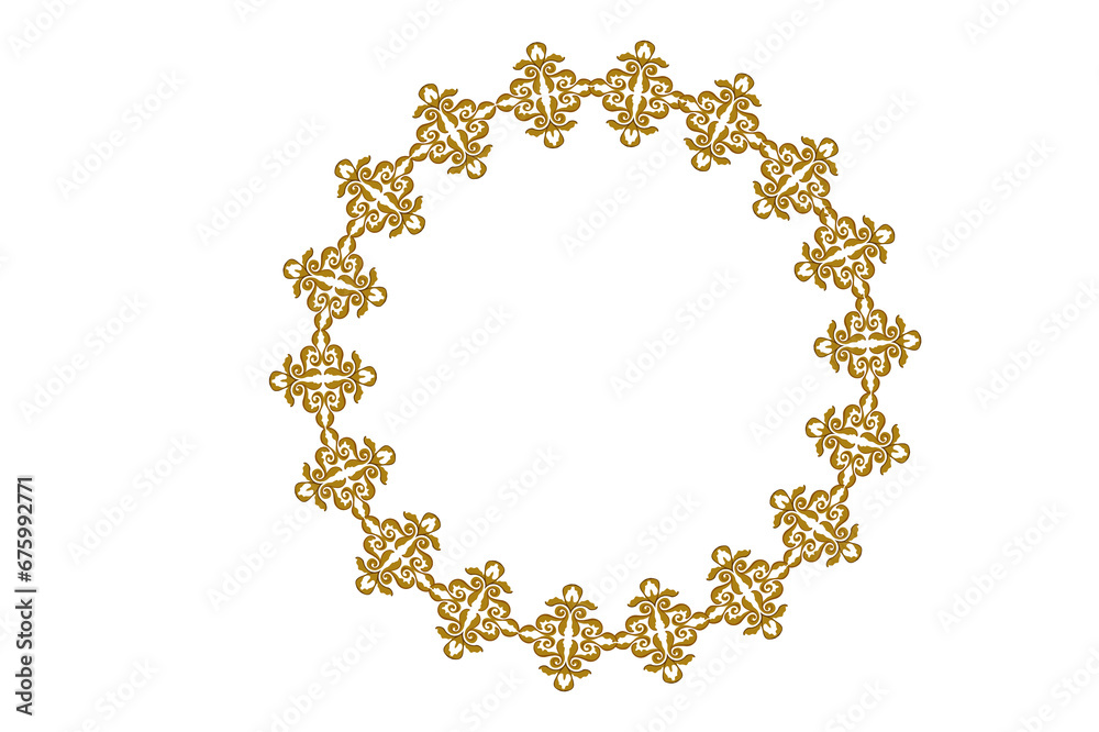 Circle Monogram Frame Border With Transparent Background Circle Monogram Frame Border With Transparent Background
