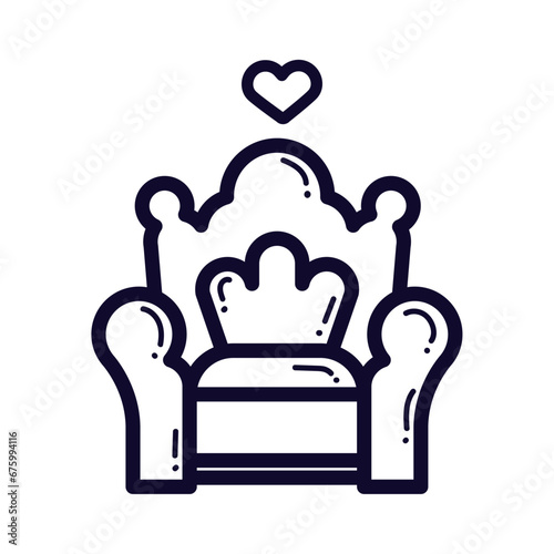 Isolated throne icon Royalty icon Vector