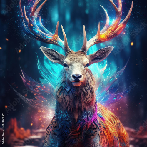 Mystical Creature: A Colorful Stunning Mythical Animal, Ideal for Screensavers and Desktop Backgrounds