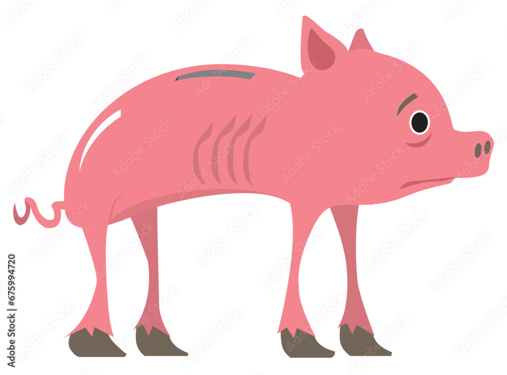 Fototapeta premium Starving Piggy Bank