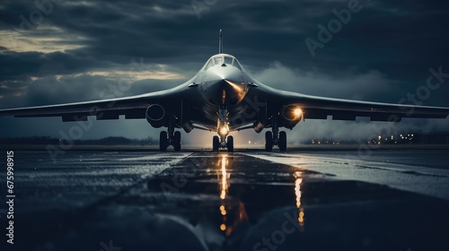 Photo strategic bomber on the runway
