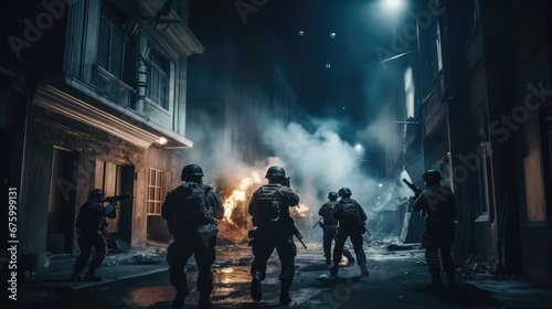 military in a war zone photo