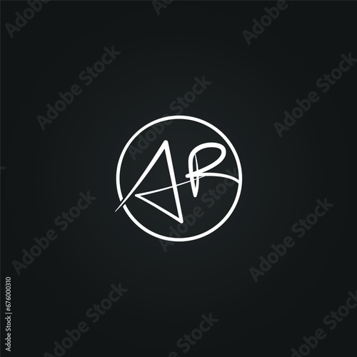 AR Logo Design Concept Inside Circle