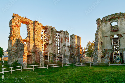 Ruins of the castle in Bodzentyn. Swietokrzyskie province, Poland.
