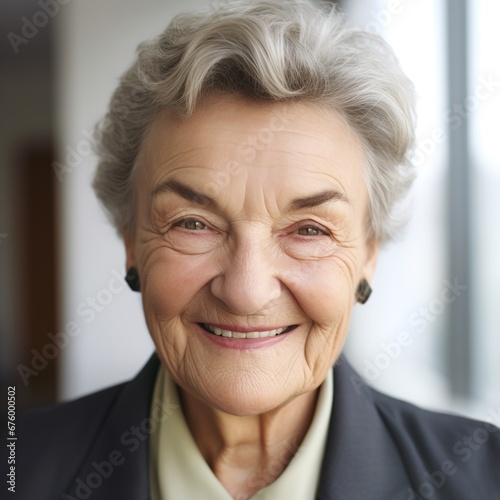 business businesswoman office mature middle aged head shot woman portrait corporate caucasian white businessperson created using generative ai technology