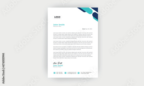 Simple and creative letterhead design template 