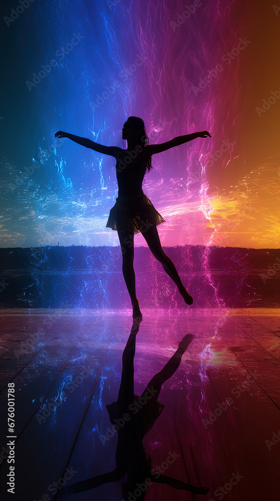 Dance of Day and Night: A Stunning Display of Colors and Light, Ideal for Screensavers and Desktop Backgrounds