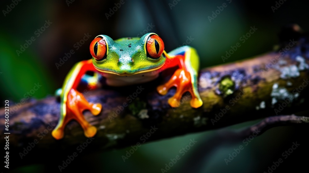 Close-up photo of Australian frog - obrazy, fototapety, plakaty 