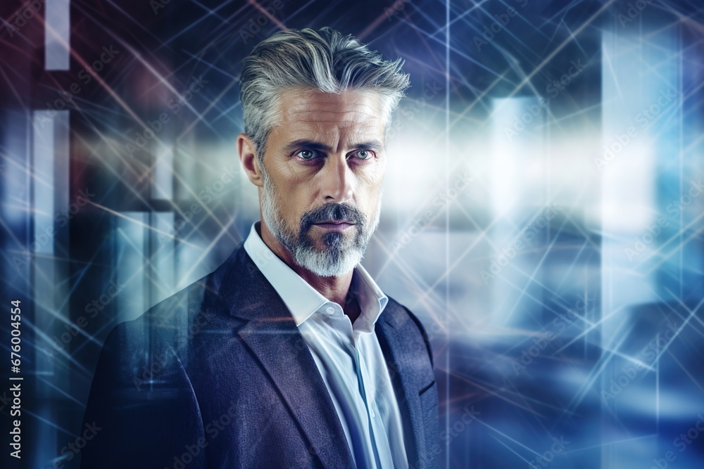 business businessman office meeting man portrait digital technology code computer internet information cyber binary security communication generative ai business businessman office meeting man portrait digital technology code computer internet information cyber binary security communication generative ai