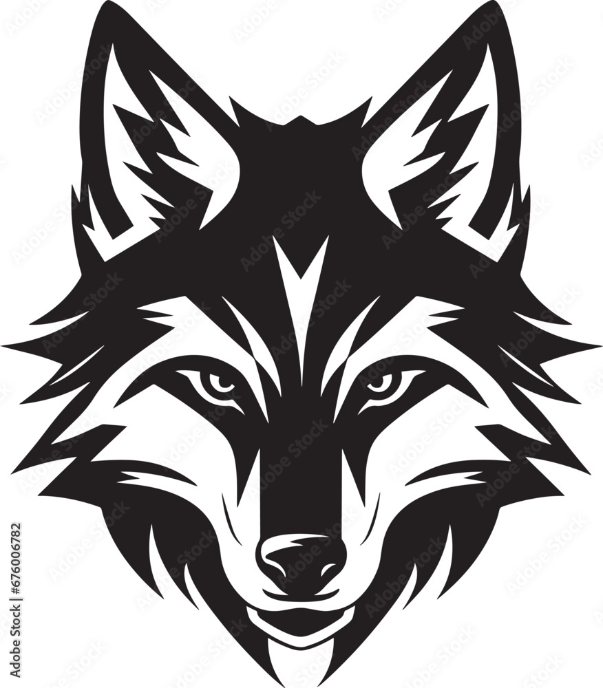 Fototapeta premium Wolf head logo vector - Animal Brand Symbol