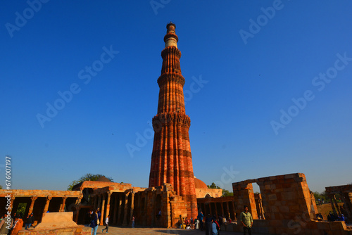 Qutub Minar Complex OF Delhi’s tower of victory. This 73m 12th-century minaret is Delhi’s Eiffel Tower or Big Ben – the single most important symbol of the city. photo